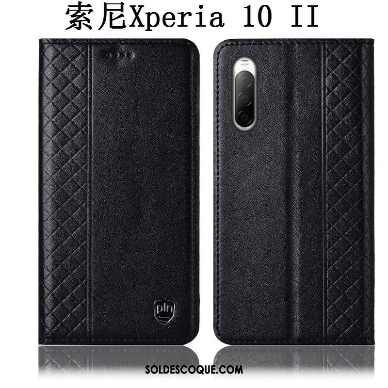 Coque Sony Xperia 10 Ii Étui En Cuir Rouge Protection Incassable Téléphone Portable En Vente