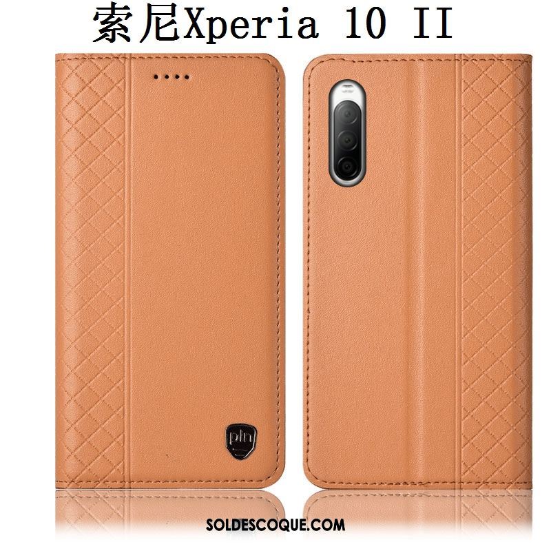 Coque Sony Xperia 10 Ii Étui En Cuir Rouge Protection Incassable Téléphone Portable En Vente