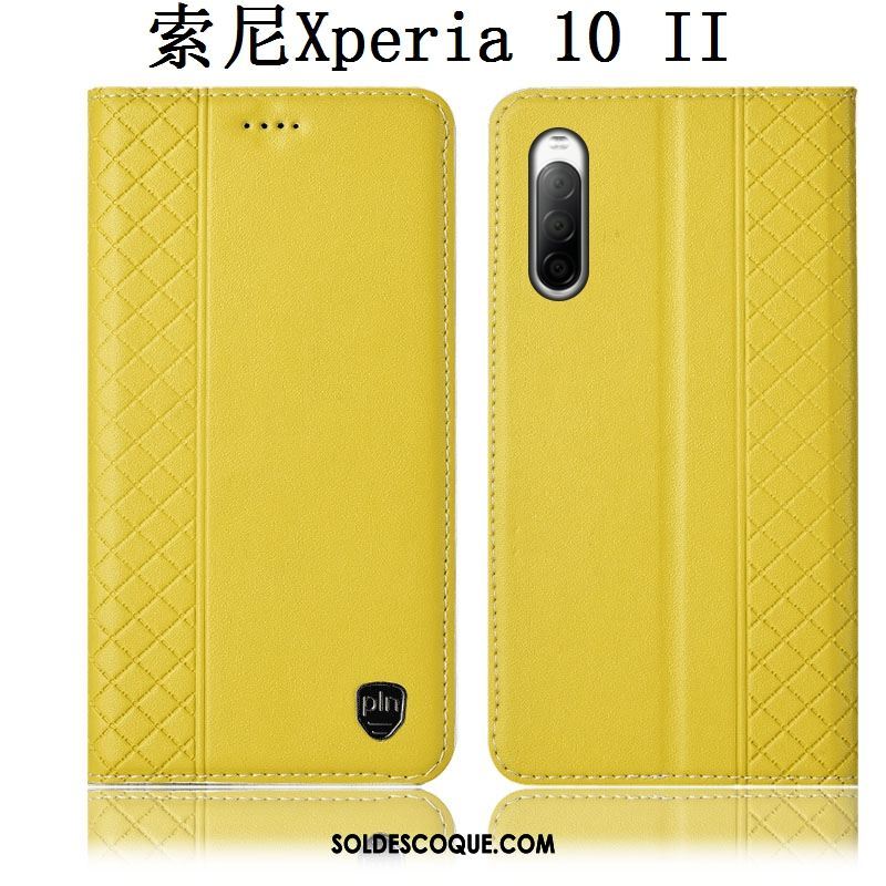 Coque Sony Xperia 10 Ii Étui En Cuir Rouge Protection Incassable Téléphone Portable En Vente