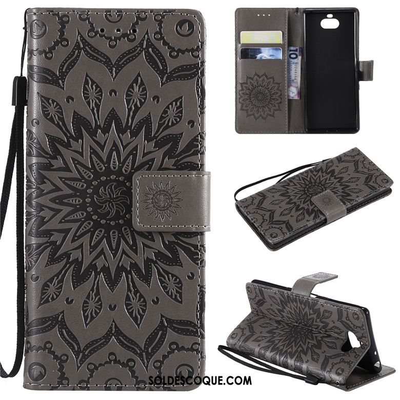 Coque Sony Xperia 10 Incassable Téléphone Portable Vert Étui En Cuir Protection En Ligne