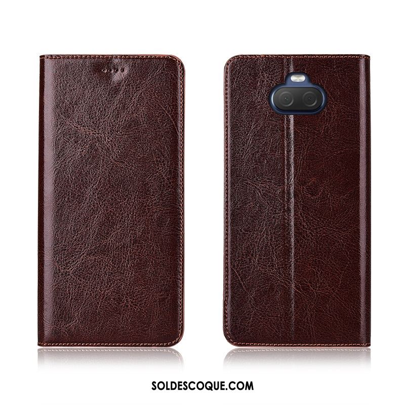 Coque Sony Xperia 10 Plus Délavé En Daim Clamshell Silicone Fluide Doux Modèle Fleurie En Ligne