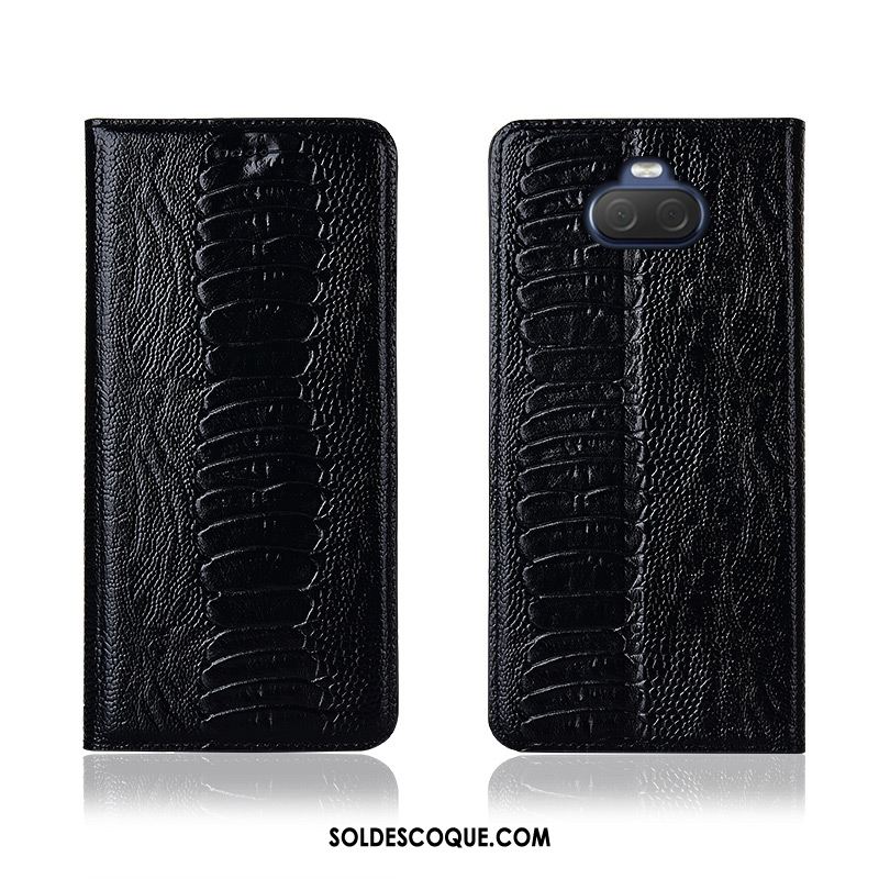 Coque Sony Xperia 10 Plus Délavé En Daim Protection Nouveau Cuir Véritable Fluide Doux Soldes