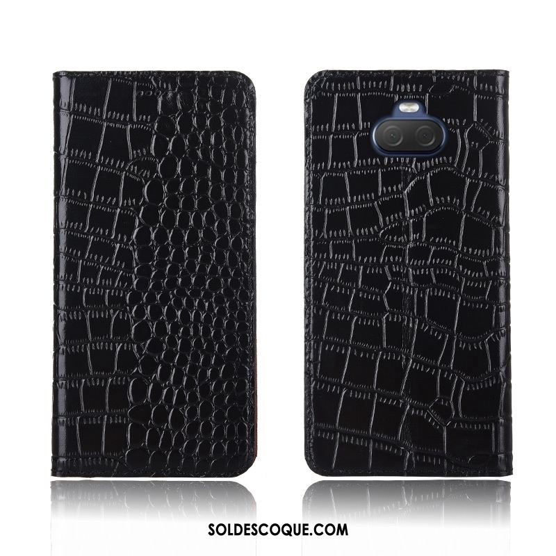 Coque Sony Xperia 10 Plus Nouveau Crocodile Cuir Véritable Étui Incassable Pas Cher