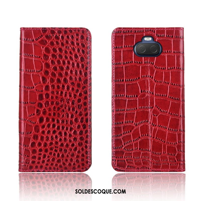 Coque Sony Xperia 10 Plus Nouveau Crocodile Cuir Véritable Étui Incassable Pas Cher