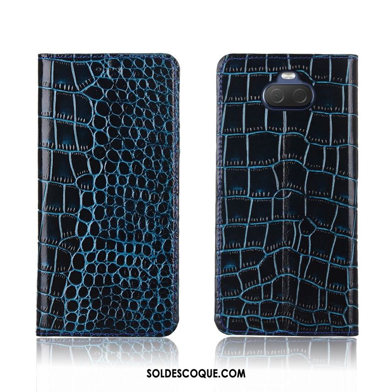 Coque Sony Xperia 10 Plus Nouveau Crocodile Cuir Véritable Étui Incassable Pas Cher