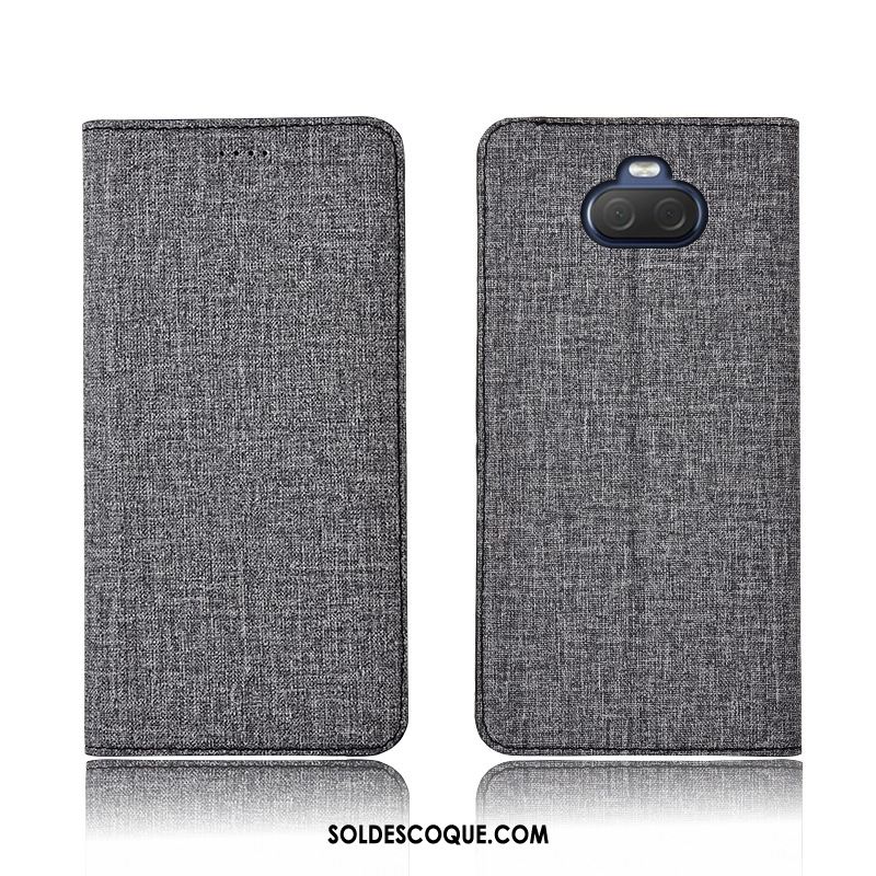 Coque Sony Xperia 10 Plus Étui En Cuir Incassable Délavé En Daim Lin Fluide Doux En Ligne