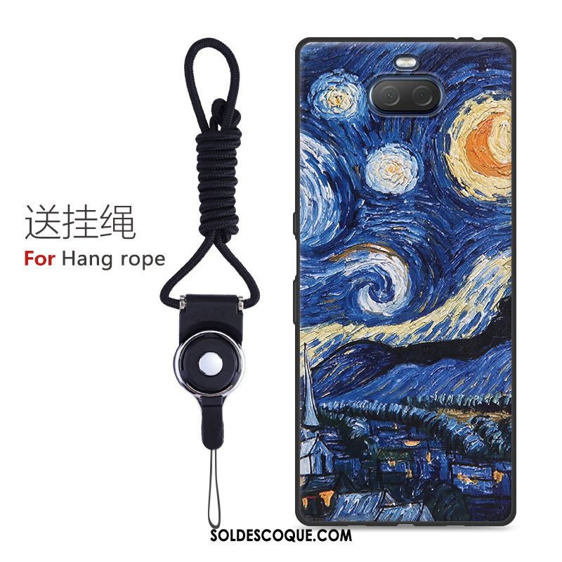 Coque Sony Xperia 10 Protection Charmant Fluide Doux Dessin Animé Gaufrage En Ligne