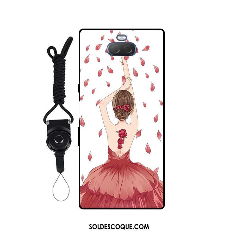 Coque Sony Xperia 10 Silicone Rouge Protection Fluide Doux Étui Housse En Ligne