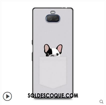 Coque Sony Xperia 10 Étui Tendance Charmant Silicone Gris En Ligne