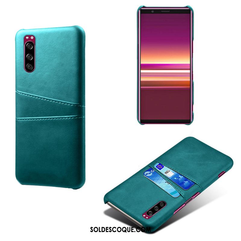 Coque Sony Xperia 5 Carte Business Qualité Incassable Cuir Soldes