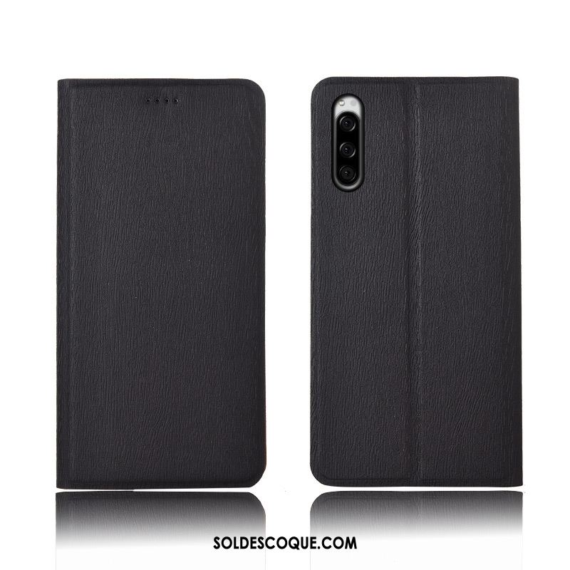 Coque Sony Xperia 5 Clamshell Incassable Protection Fluide Doux Étui En Cuir France