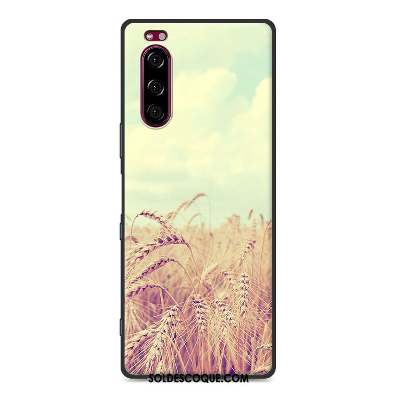 Coque Sony Xperia 5 Fluide Doux Étui Protection Noir Tout Compris Soldes