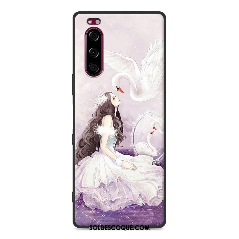 Coque Sony Xperia 5 Incassable Gris Dessin Animé Tout Compris Fluide Doux En Ligne