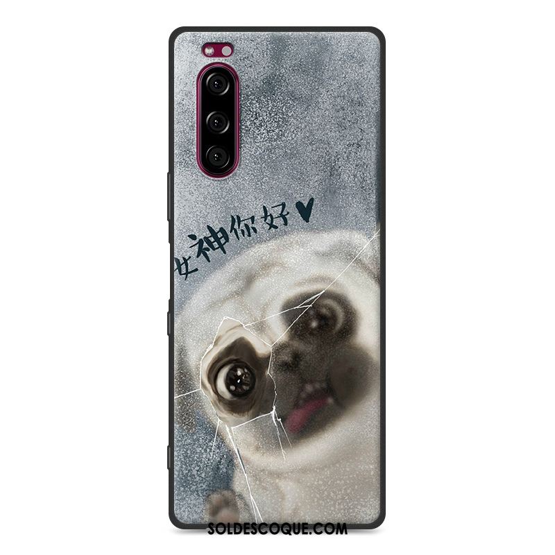 Coque Sony Xperia 5 Incassable Gris Dessin Animé Tout Compris Fluide Doux En Ligne