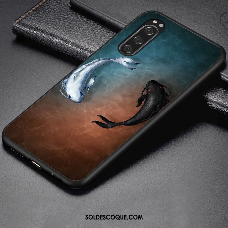 Coque Sony Xperia 5 Incassable Tendance Téléphone Portable Dessin Animé Bleu Marin Housse Soldes