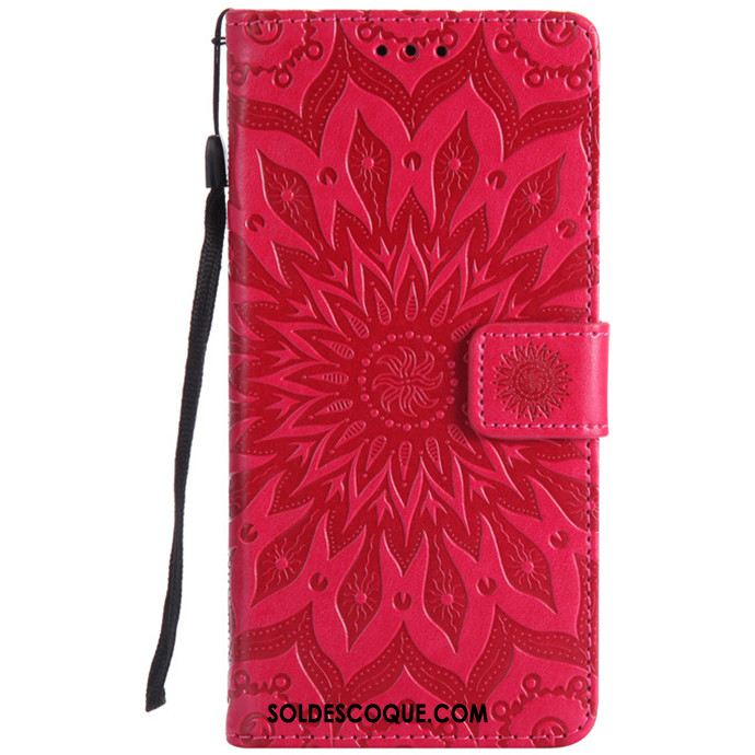 Coque Sony Xperia 5 Rose Incassable Étui En Cuir Protection Téléphone Portable En Vente