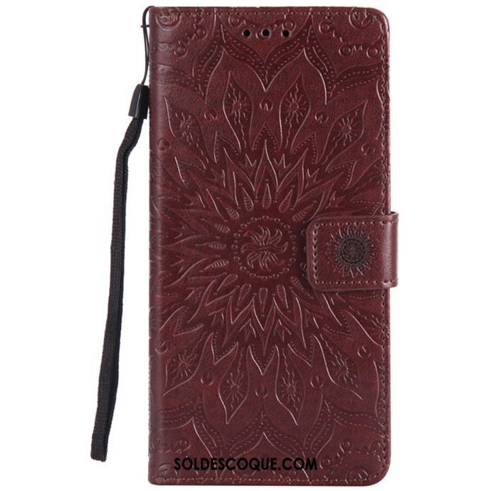 Coque Sony Xperia 5 Rose Incassable Étui En Cuir Protection Téléphone Portable En Vente