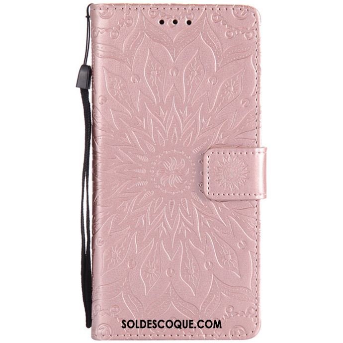 Coque Sony Xperia 5 Rose Incassable Étui En Cuir Protection Téléphone Portable En Vente