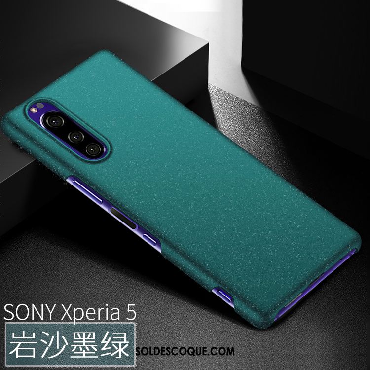 Coque Sony Xperia 5 Téléphone Portable Légère Difficile Vert Protection Housse Soldes