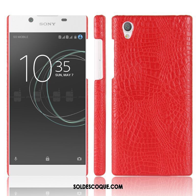 Coque Sony Xperia E5 Crocodile Modèle Téléphone Portable Étui En Cuir Rouge Protection Soldes