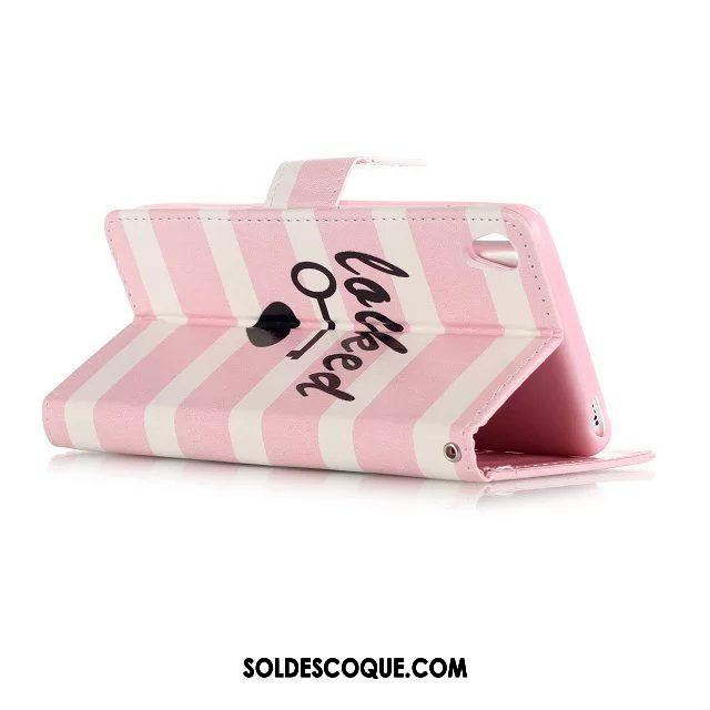 Coque Sony Xperia E5 Rose Étui En Cuir Téléphone Portable Protection Soldes