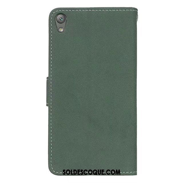 Coque Sony Xperia E5 Simple Business Carte Portefeuille Délavé En Daim En Vente