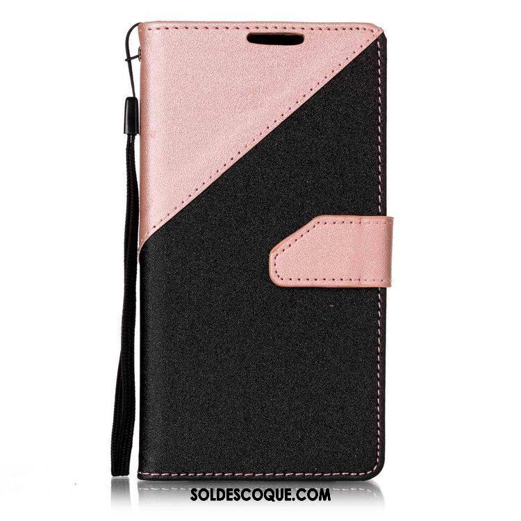 Coque Sony Xperia E5 Téléphone Portable Épissure Modèle Fleurie Rose Étui En Cuir Soldes