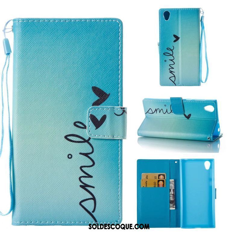 Coque Sony Xperia L1 Bleu Téléphone Portable Modèle Étui Protection Pas Cher