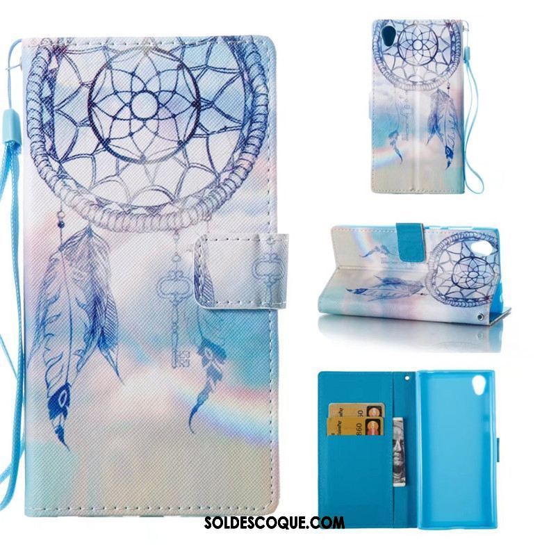 Coque Sony Xperia L1 Bleu Téléphone Portable Modèle Étui Protection Pas Cher