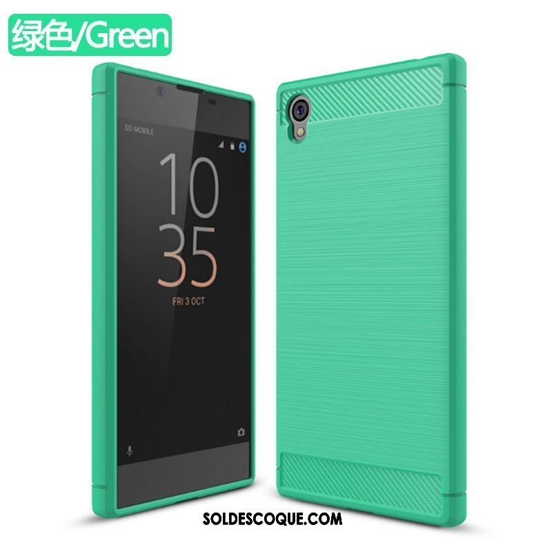 Coque Sony Xperia L1 Protection Fibre Fluide Doux Tout Compris Vert Pas Cher