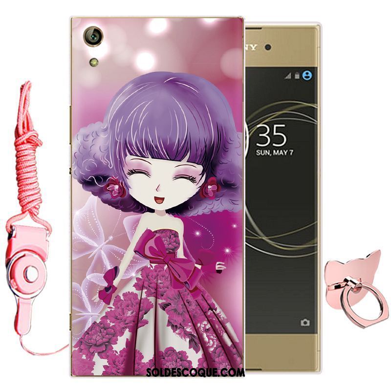 Coque Sony Xperia L1 Silicone Dessin Animé Fluide Doux Rose Téléphone Portable En Vente