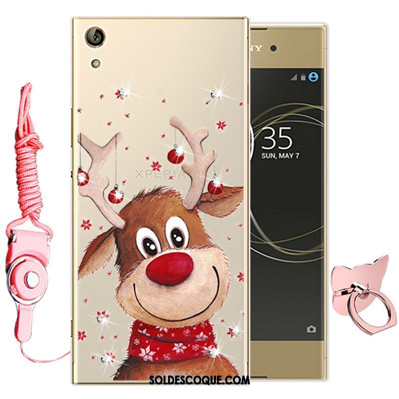 Coque Sony Xperia L1 Silicone Dessin Animé Fluide Doux Rose Téléphone Portable En Vente