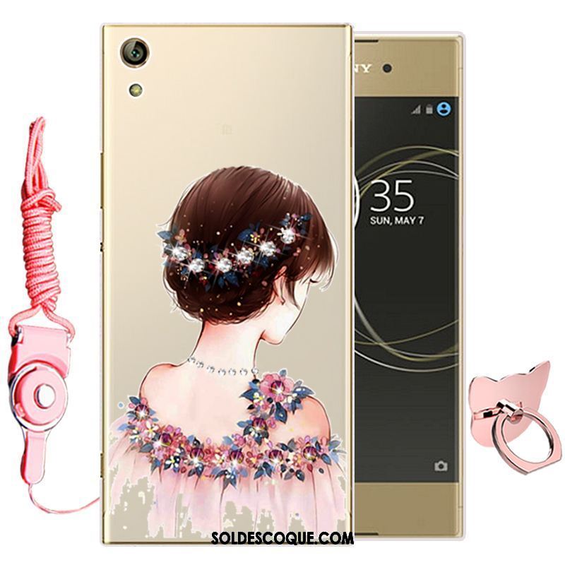 Coque Sony Xperia L1 Silicone Dessin Animé Fluide Doux Rose Téléphone Portable En Vente