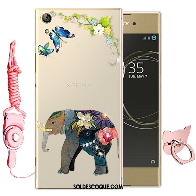 Coque Sony Xperia L1 Silicone Dessin Animé Fluide Doux Rose Téléphone Portable En Vente