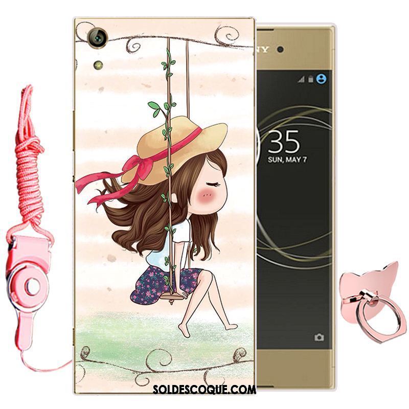 Coque Sony Xperia L1 Silicone Dessin Animé Fluide Doux Rose Téléphone Portable En Vente