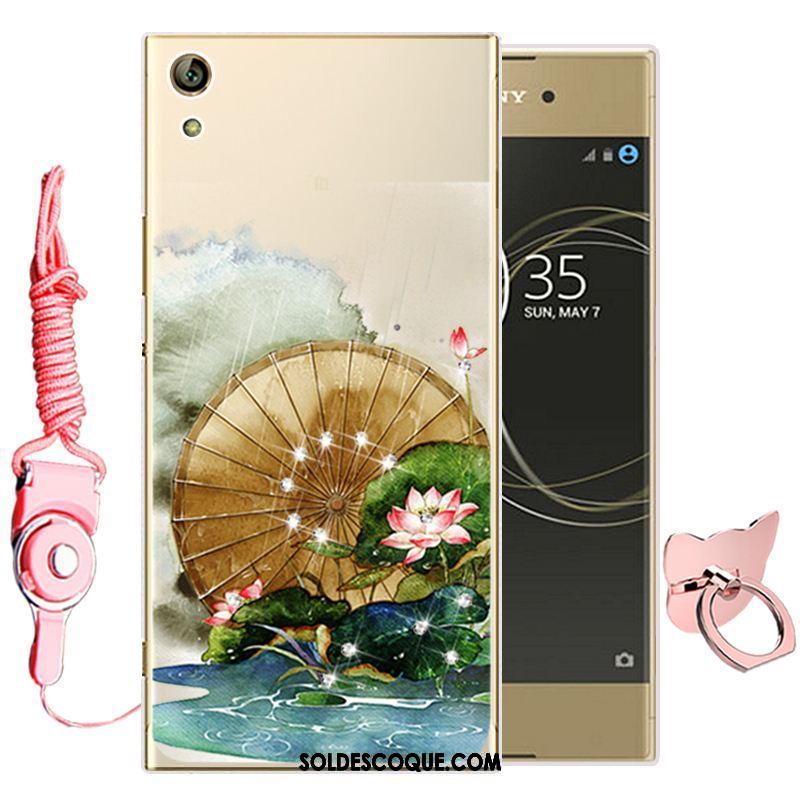 Coque Sony Xperia L1 Silicone Dessin Animé Fluide Doux Rose Téléphone Portable En Vente