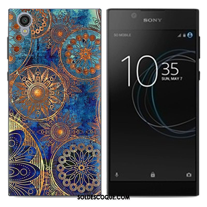 Coque Sony Xperia L1 Tendance Noir Créatif Dessin Animé Téléphone Portable Pas Cher