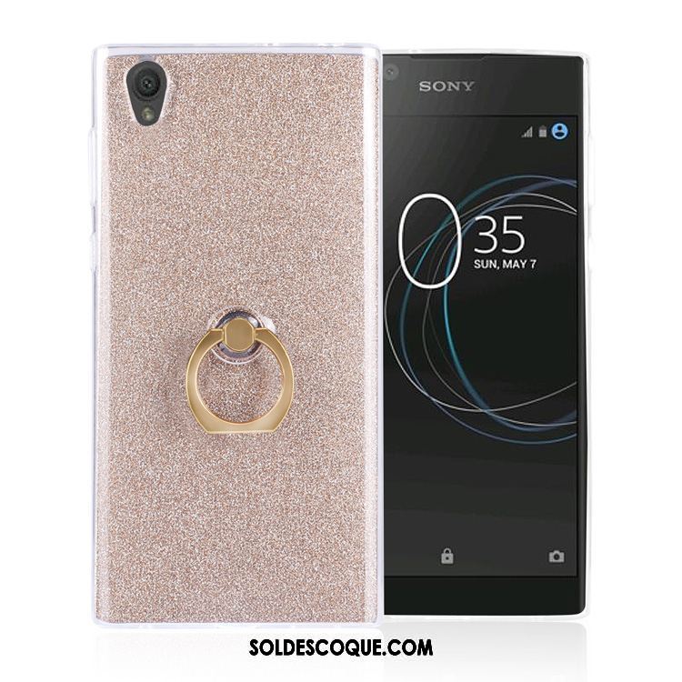 Coque Sony Xperia L1 Étui Noir Protection Anneau Incassable Pas Cher