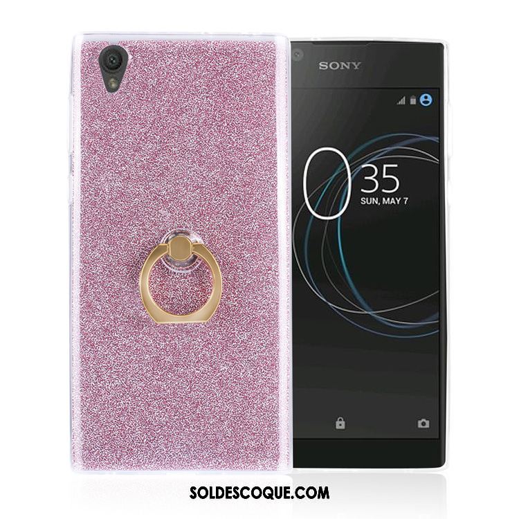 Coque Sony Xperia L1 Étui Noir Protection Anneau Incassable Pas Cher