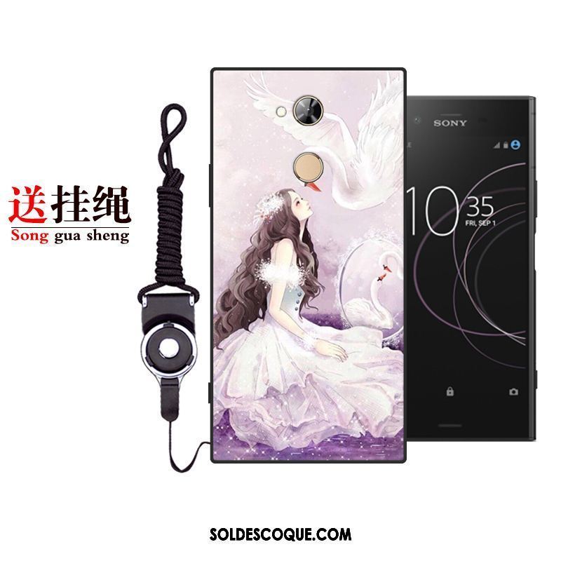 Coque Sony Xperia L2 Dessin Animé Étui Silicone Incassable Blanc Housse Pas Cher