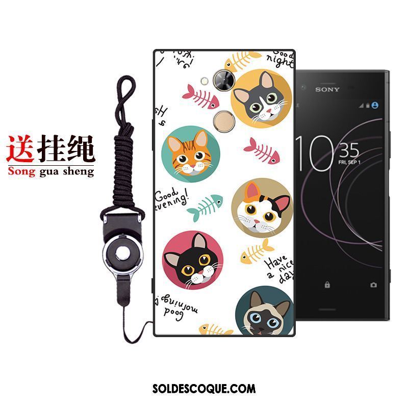 Coque Sony Xperia L2 Dessin Animé Étui Silicone Incassable Blanc Housse Pas Cher