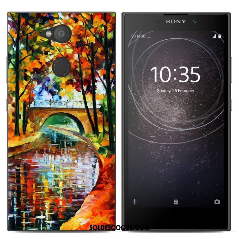 Coque Sony Xperia L2 Protection Nouveau Créatif Fluide Doux Peinture En Ligne