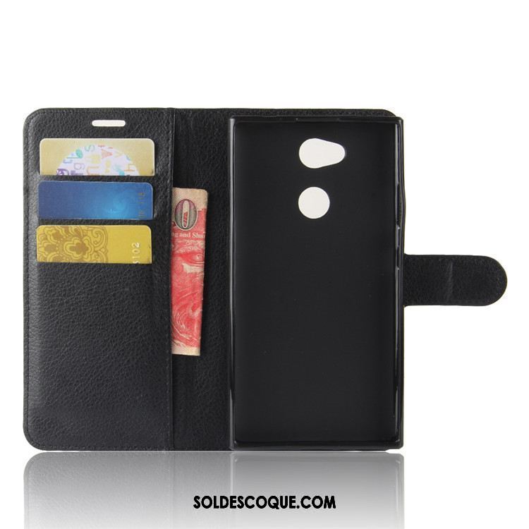 Coque Sony Xperia L2 Protection Étui En Cuir Téléphone Portable Portefeuille Noir France