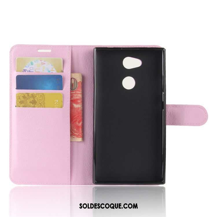 Coque Sony Xperia L2 Protection Étui En Cuir Téléphone Portable Portefeuille Noir France