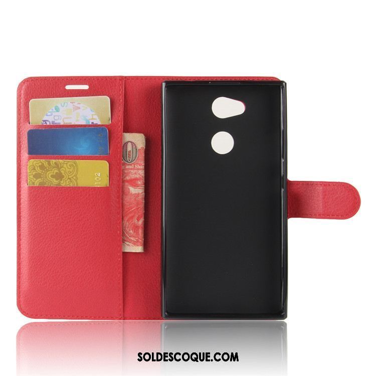 Coque Sony Xperia L2 Protection Étui En Cuir Téléphone Portable Portefeuille Noir France