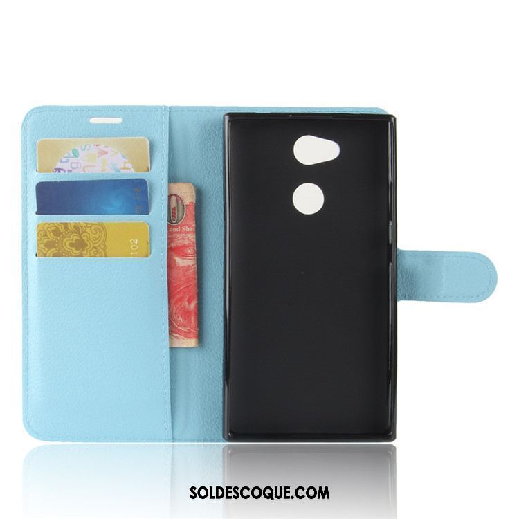 Coque Sony Xperia L2 Protection Étui En Cuir Téléphone Portable Portefeuille Noir France