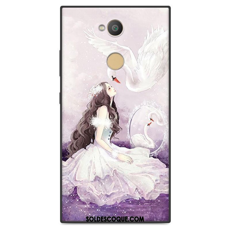 Coque Sony Xperia L2 Téléphone Portable Tendance Fluide Doux Délavé En Daim Protection Soldes