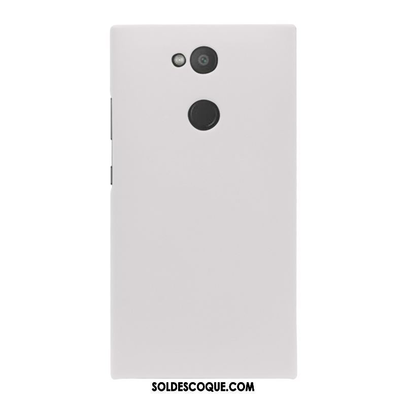 Coque Sony Xperia L2 Téléphone Portable Étui Violet Simple Délavé En Daim Pas Cher