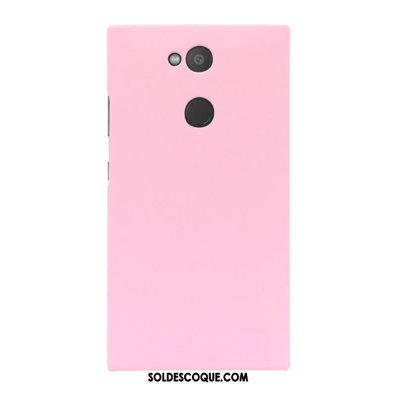 Coque Sony Xperia L2 Téléphone Portable Étui Violet Simple Délavé En Daim Pas Cher