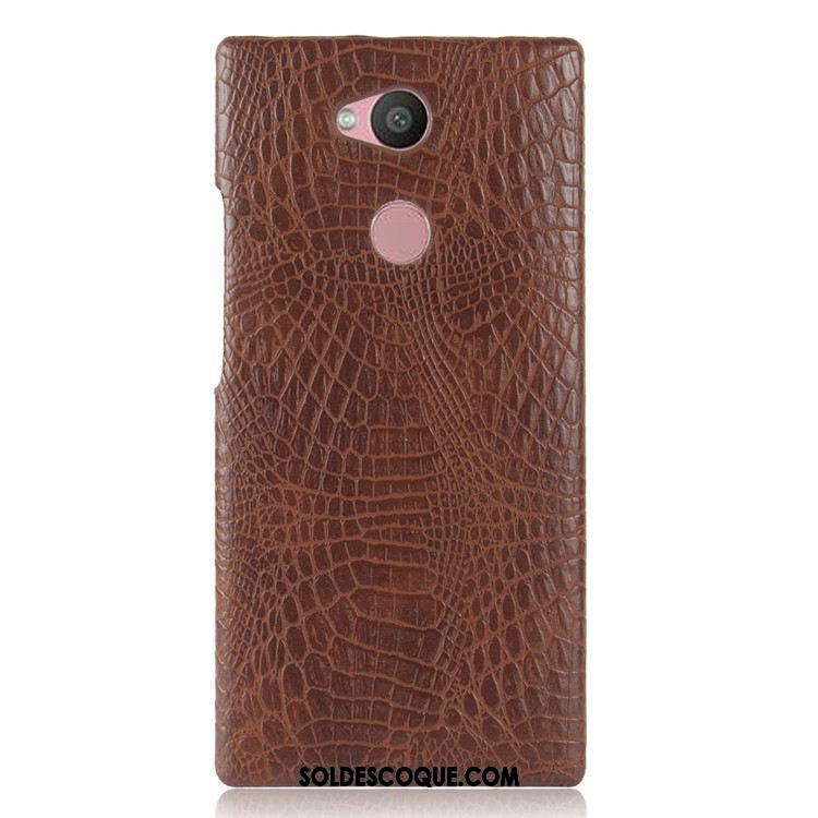 Coque Sony Xperia L2 Vintage Noir Difficile Téléphone Portable Crocodile Modèle En Ligne
